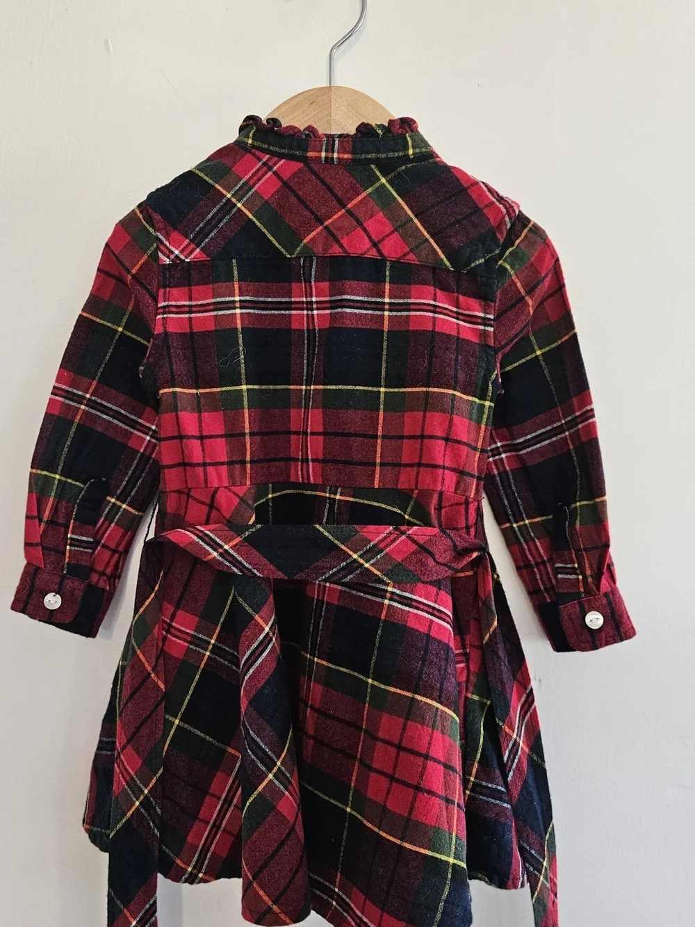 Ralph Lauren Kids Tartan Plaid Cotton Flannel Dress. 12 Months